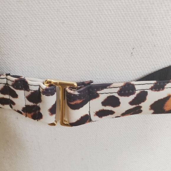 Nine west black animal print bikini top size XL - Picture 4 of 7